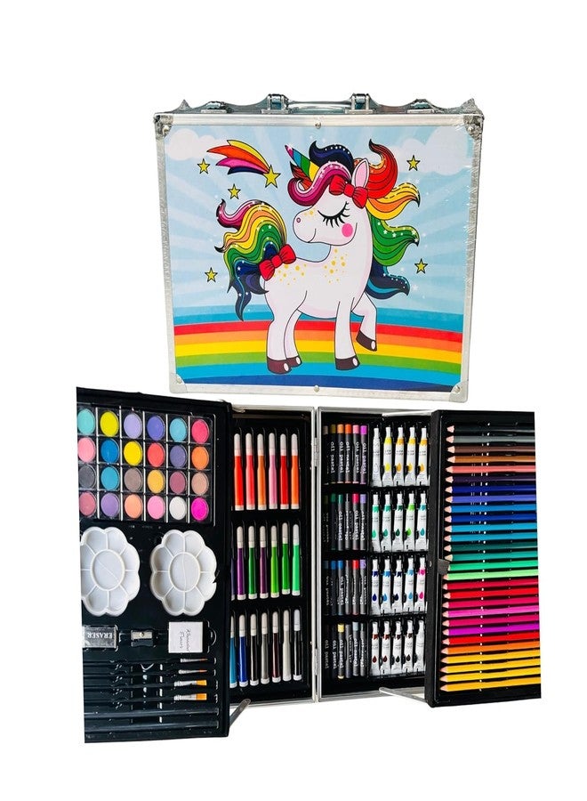 SKYWORK 145-Piece Art Supplies Set For Kids, 2 Layers Drawing Supplies For Kids Boys Girls Ages 8 9 10 11 12,Portable Aluminum Case Art Kit, Great Gift For Teens Adults Beginner&Artists - Image 3